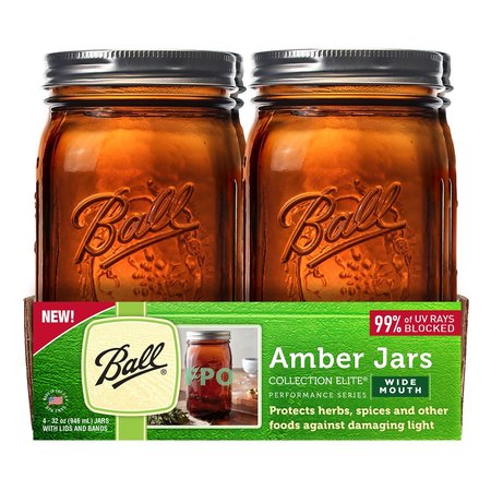 Ball Collection Elite Wide Mouth Canning Jar 32 oz , 4PK 1440069046